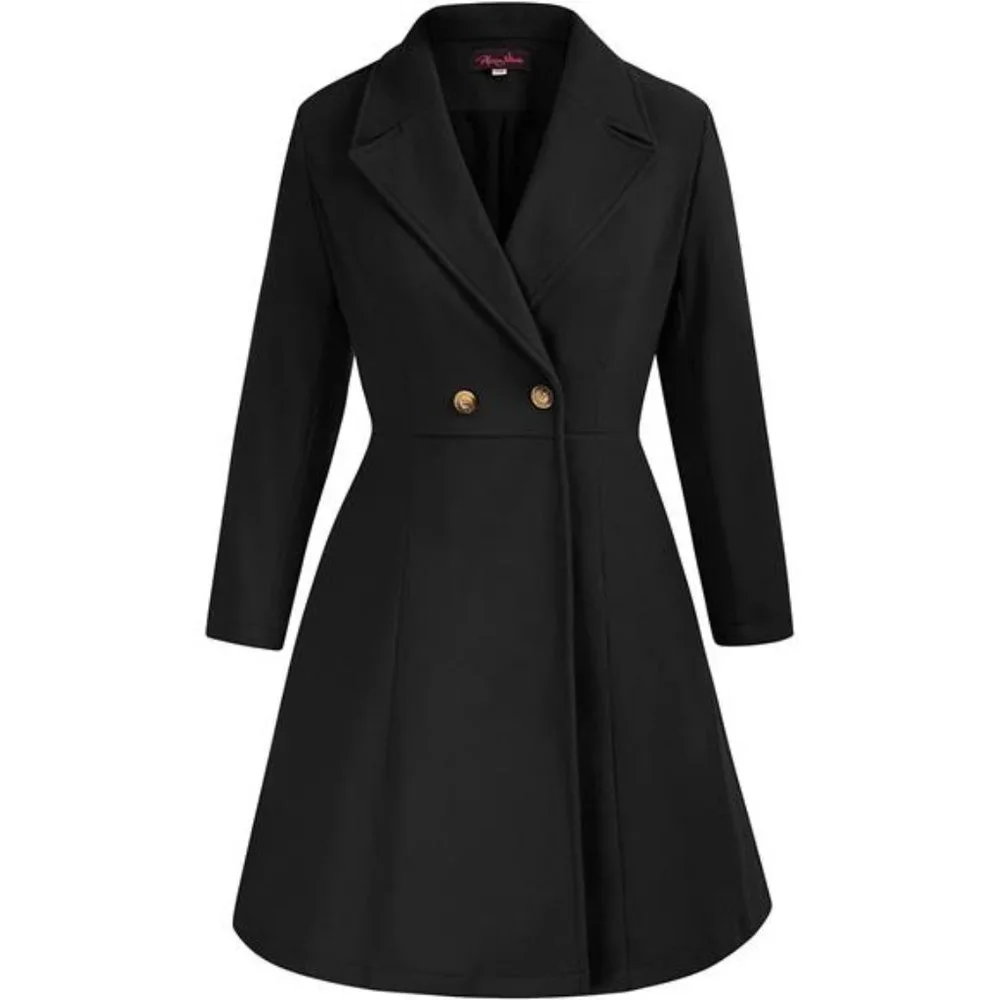 navy blue dress for baby girl Amazon.com: Roaman's Women's Plus Size Long Tailored Wool Blend Coat main image 1